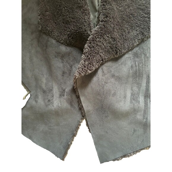 Women's Jack Black Faux Leather Suede Fleece Open Front Jacket Size S - Picture 4 of 6